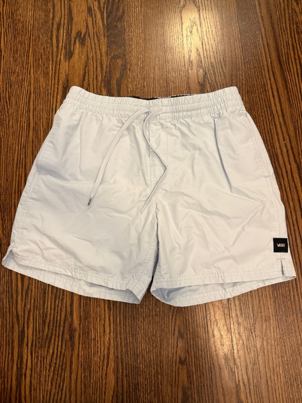 Vans Men’s Swim Shorts in Pale Blue/Off White